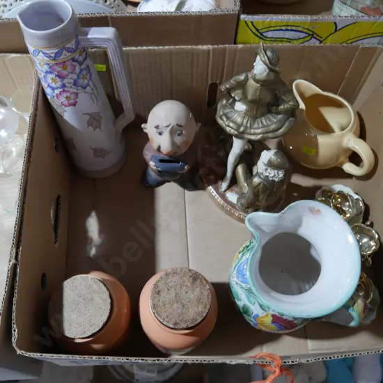 Assorted ornaments and China