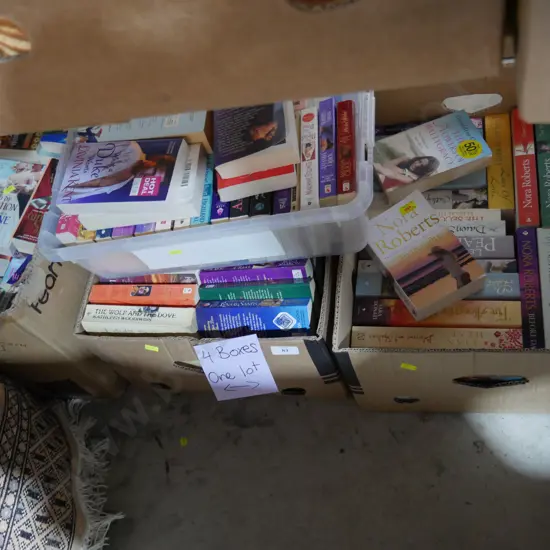 4 boxes of books