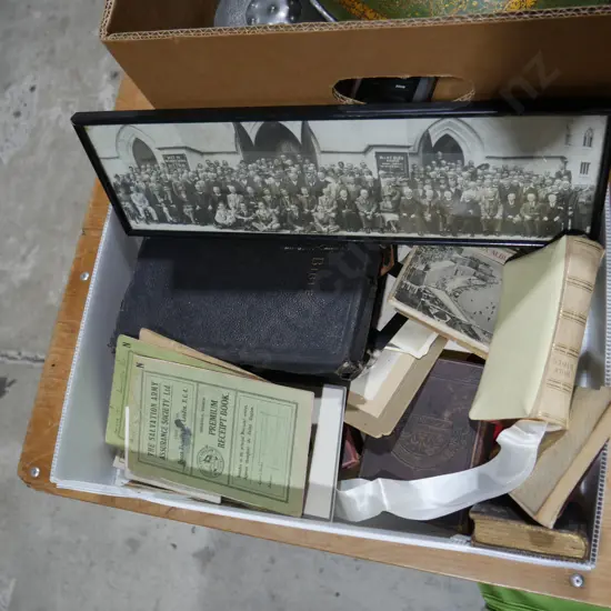 Bibles, old photos etc