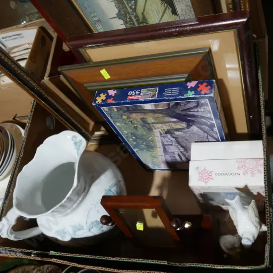 Picture frames, jug etc
