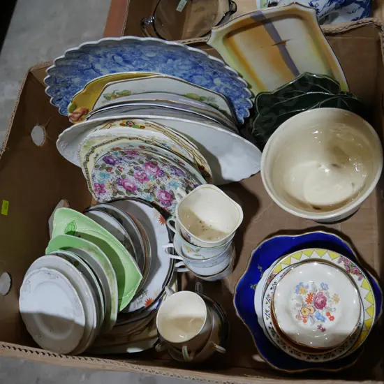 Assorted plates etc