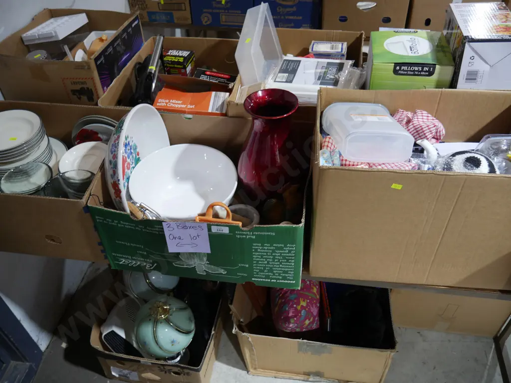 Three boxes of kitchenware etc Image 1++