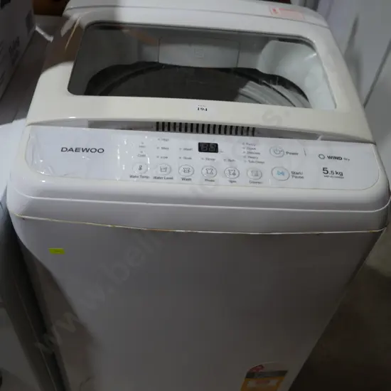 Daewoo top loader washing machine