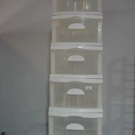 Plastic storage drawers