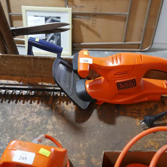 Electric Black & Decker hedge trimmer