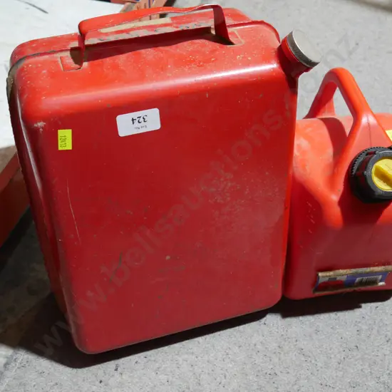 Two petrol containers