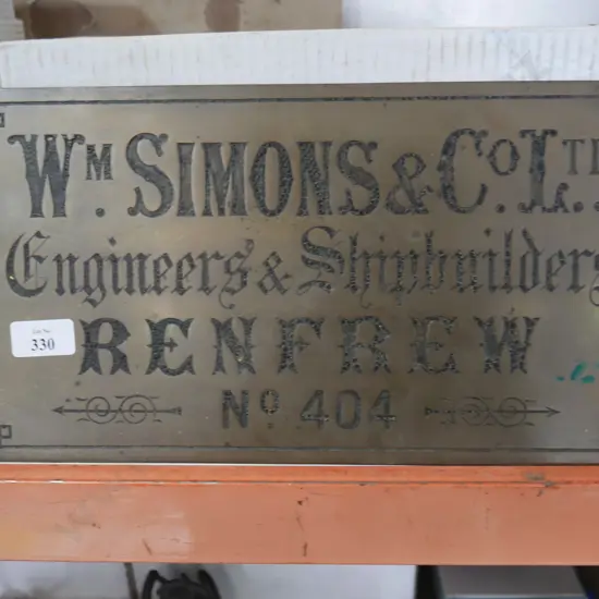 Brass sign