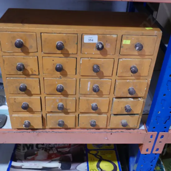 Small wooden storage drawers