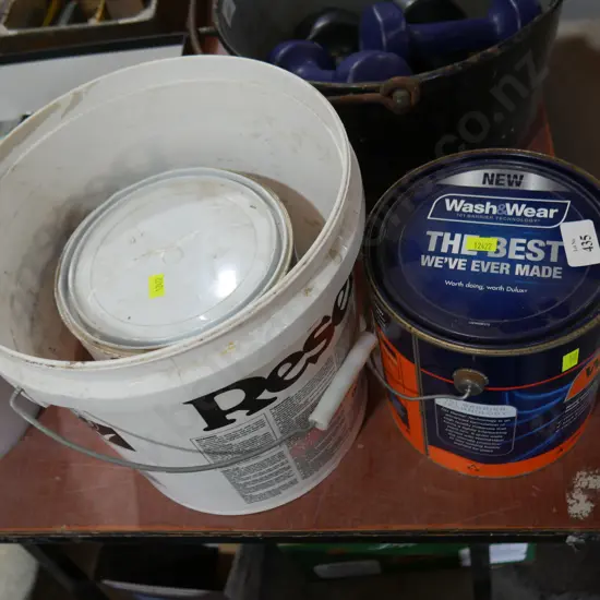 2 tins of paint