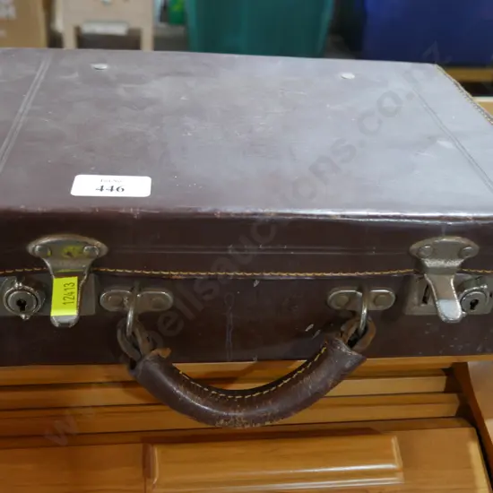 Small leather suitcase