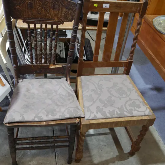 Two dining chairs