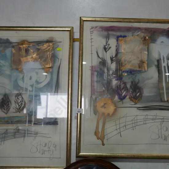 Two framed artworks