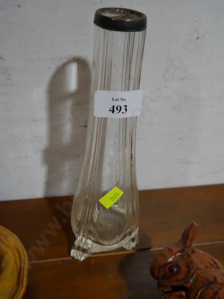 Silver topped vase Image 1++