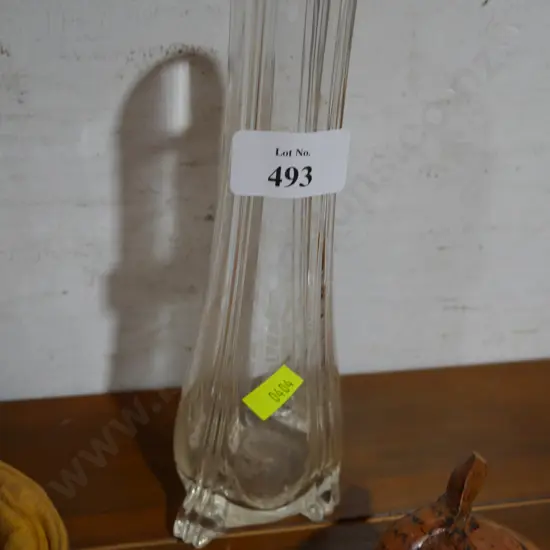 Silver topped vase