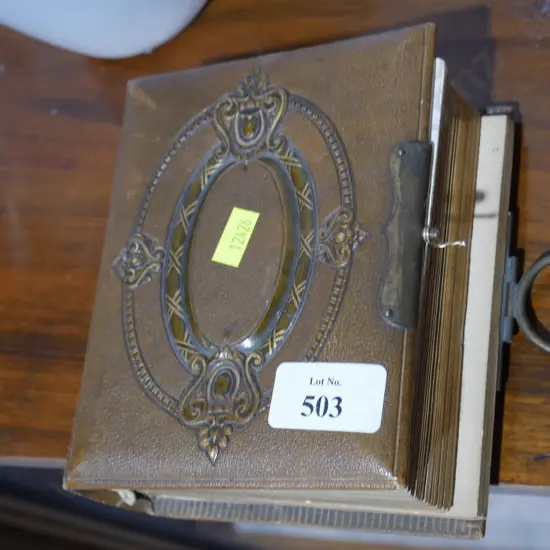 Victorian album with old photos