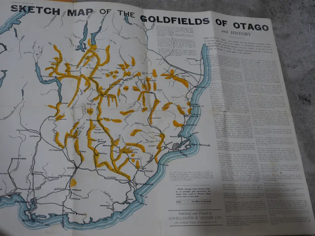 The goldfields of Otago map Image 1++
