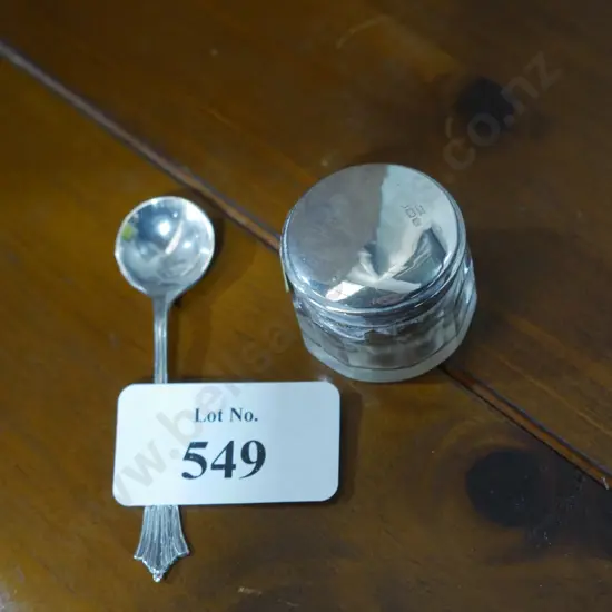 Sterling silver spoon etc