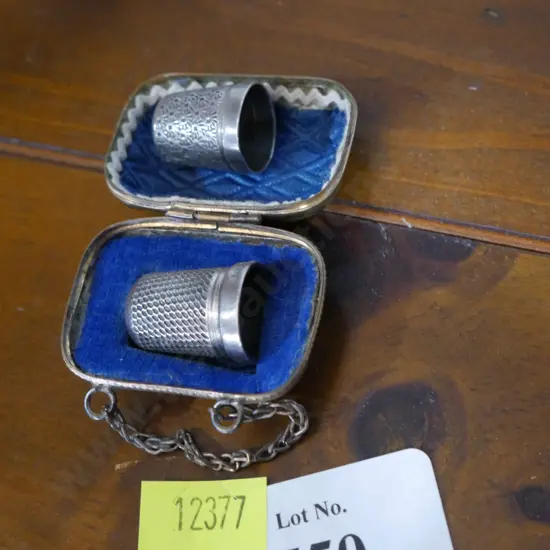 Stirling silver thimbles etc