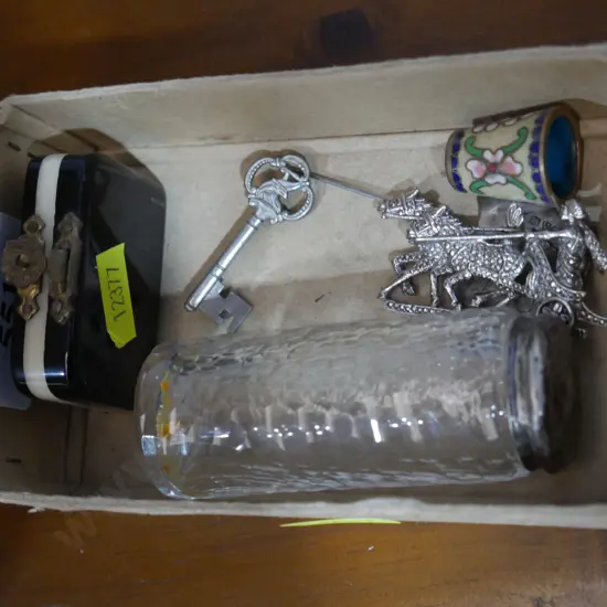 Sterling silver tops jar etc