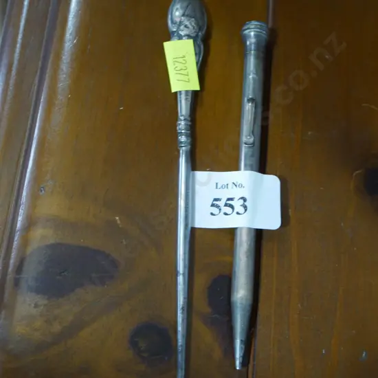 Sterling silver button hook etc