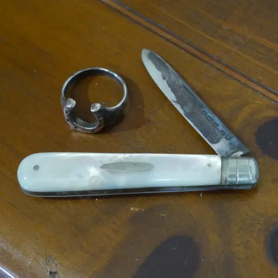 Sterling silver picket knife etc