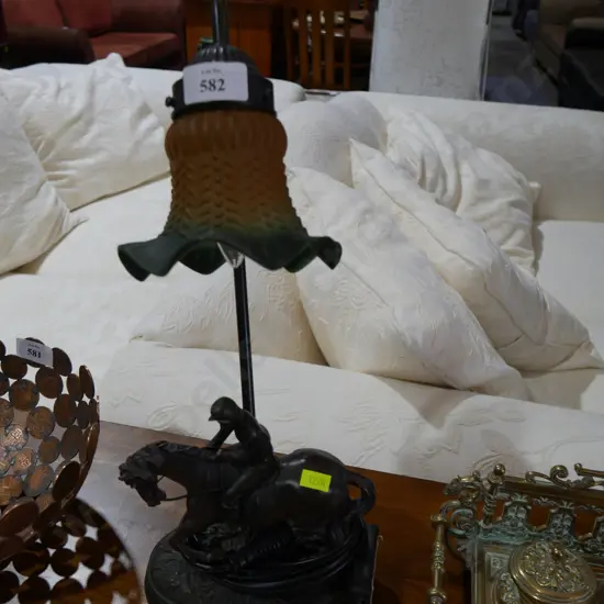 Equestrian table lamp