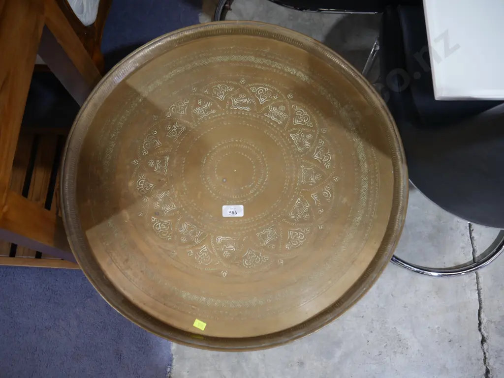 Brass top folding table Image 1++