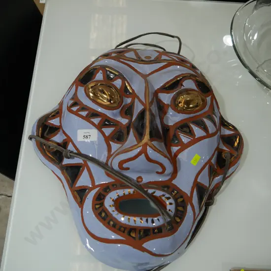 Bardi Ivory NZ studio pottery wall mask