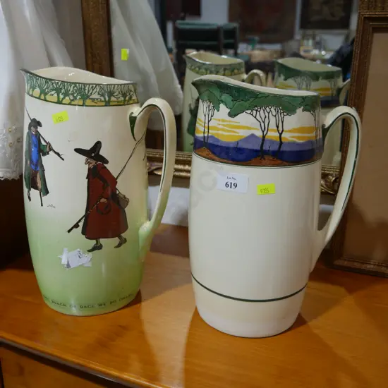2 Royal Doulton jugs - 1 A/F