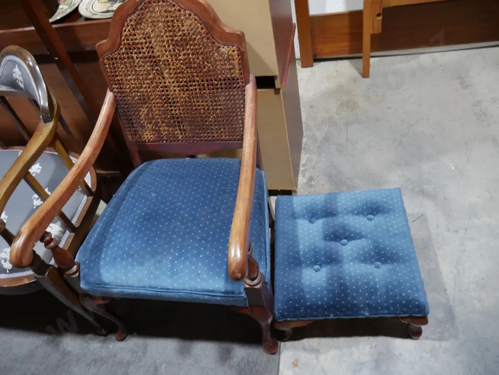 Elbow chair and footstool Image 1++