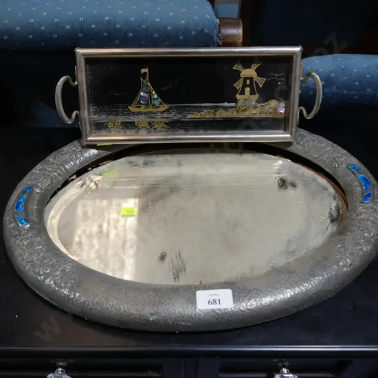 Mirror and tray