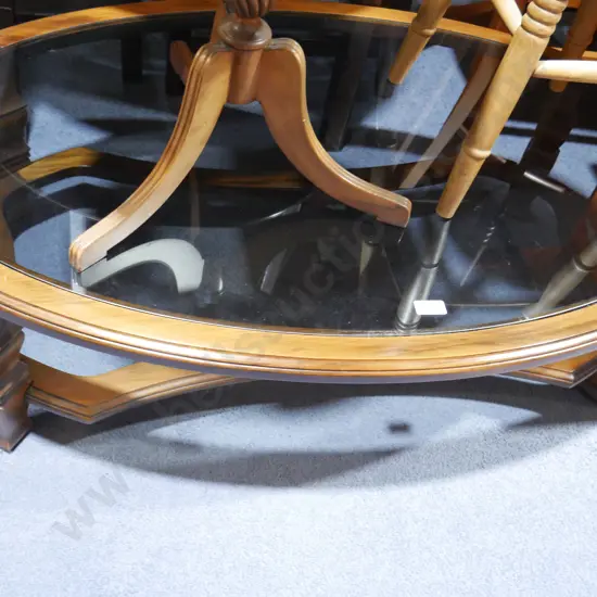 Glass top coffee table