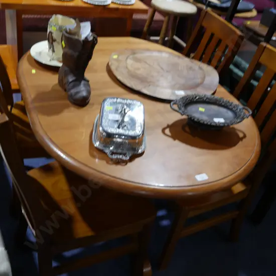 Dining table and four chairs