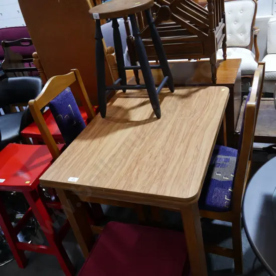 Dining table and two chairs