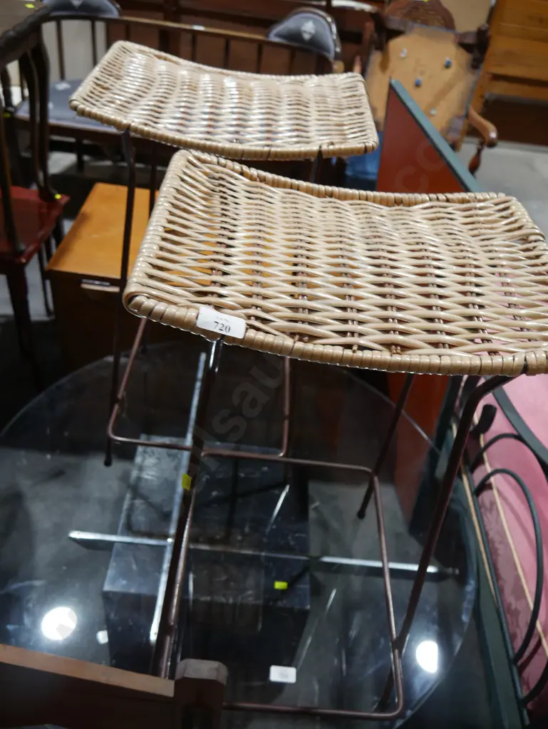 2 cane bar stools Image 1++
