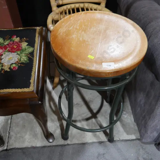 Metal and Wood stool