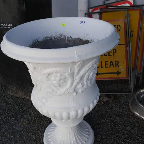 Large concrete garden planter