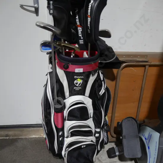 Golf bag and clubs