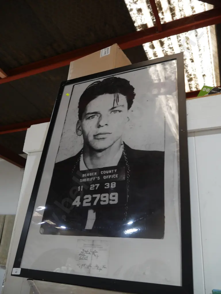 Frank Sinatra framed mug shot Image 1++