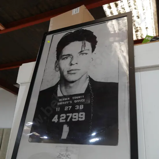 Frank Sinatra framed mug shot