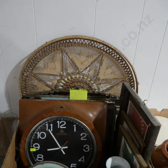 Clocks, picture mirrors etc