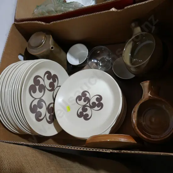 Pottery dinnerware etc