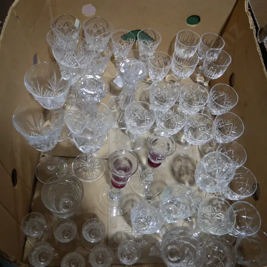 Assorted glassware