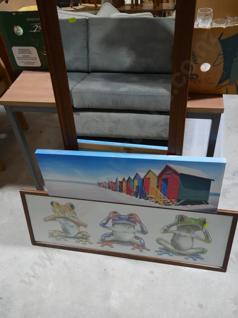 Mirror and two artworks Image 1++