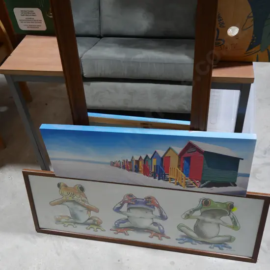 Mirror and two artworks