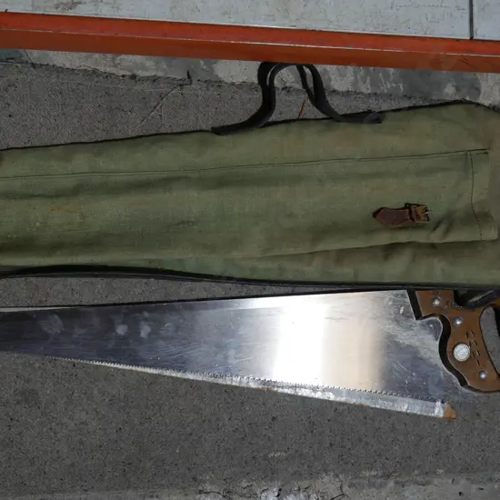 Hand saw and bag