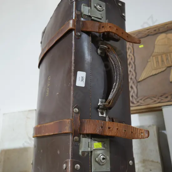 Leather suitcase
