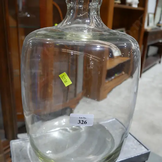 Large glass bottle
