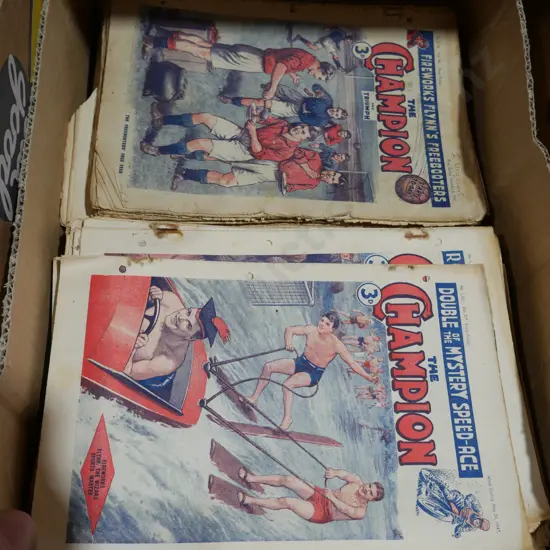 Box of The champions magazines