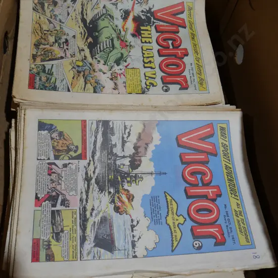 Box of Victor magazines